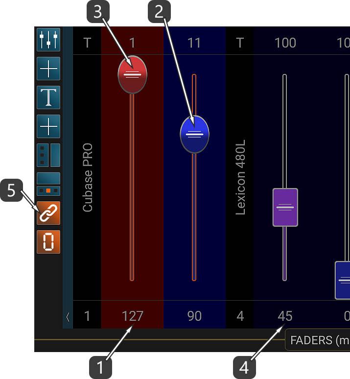 link faders numbered